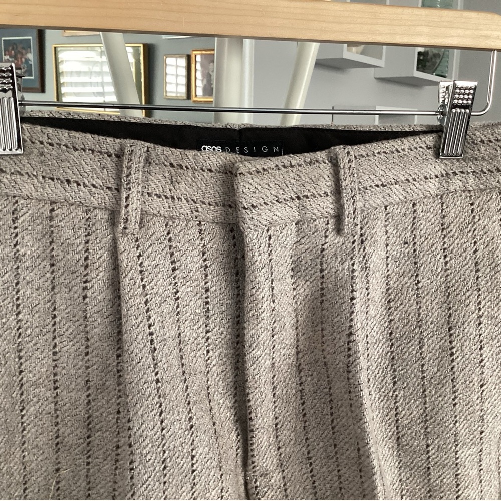 ASOS Textured Gray Dress Pants